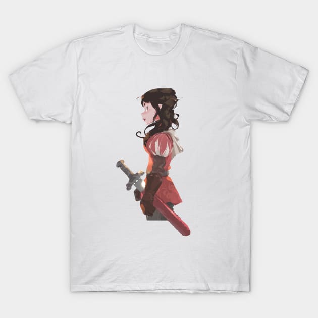 Female Warrior T-Shirt by KHChen